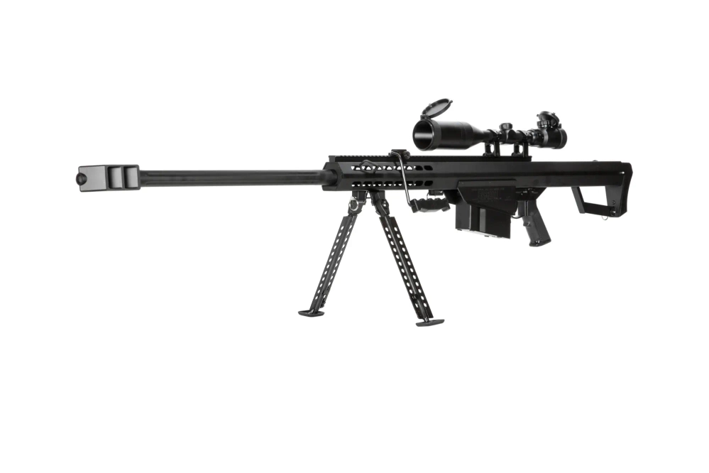 Replika karabinu wyborowego Barret® M82 z Lunetą i dwójnogiem - czarna