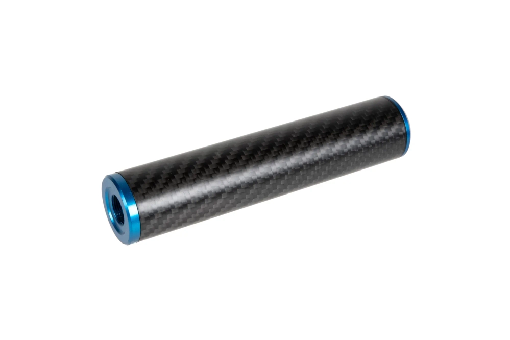Silencieux carbone 30x150mm - Bleu