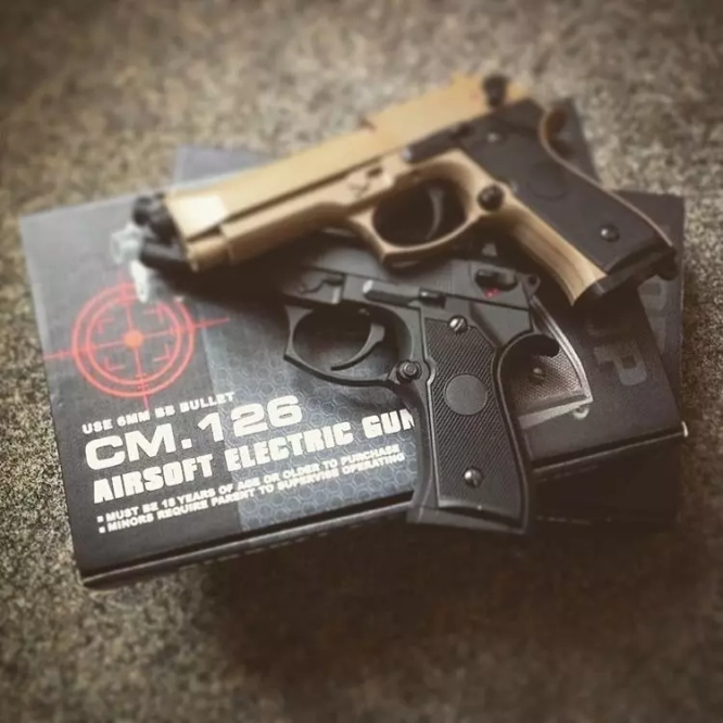 CM126 pistol replica - black (without battery) (OUTLET)
