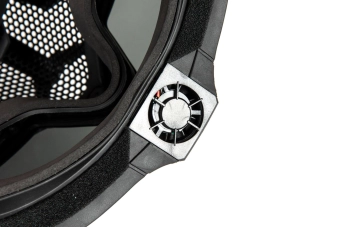 Masque avec lunettes et ventilateur - noir