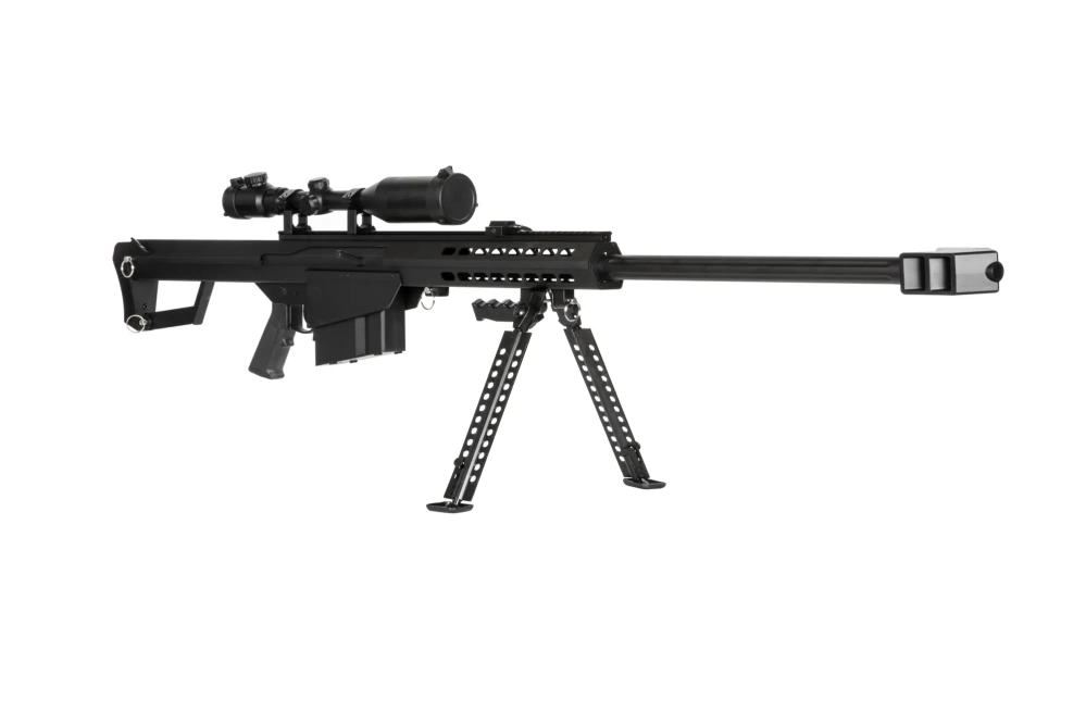 Replika karabinu wyborowego Barrett® M107 z dwójnogiem i lunetą