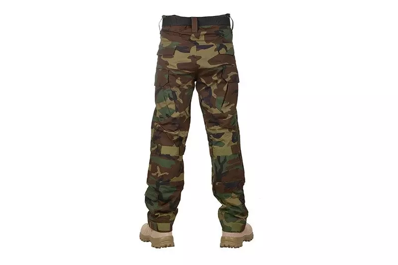 Kalhoty Combat Uniforma s chrániči kolen - woodland
