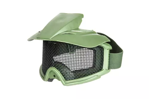 Lunettes tactiques avec filet et visière - olv