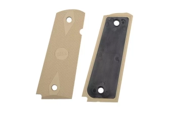 Okładziny chwytu pistoletowego do modeli Colt1911, Officer size grip - tan