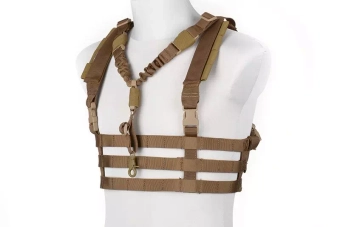 Chaleco táctico Chest rig tipo de perfil bajo - Marrón coyote