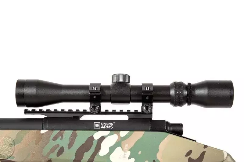 Fusil de airsoft escopeta selectora SA-S02 CORE™ de alta velocidad con visor y bípode - MC