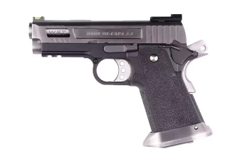 Pistola de airsoft Hi-capun Velociraptor" de fuerza 3.8 - plata"