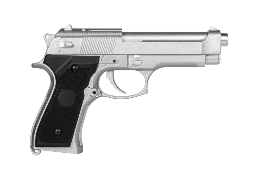 CM126 Electric Pistol Replica Silver (with battery)