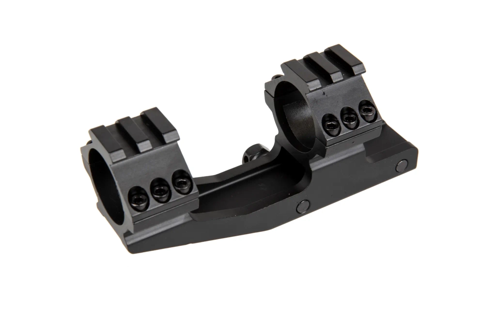 One-piece angled scope mount + upper RIS - Black