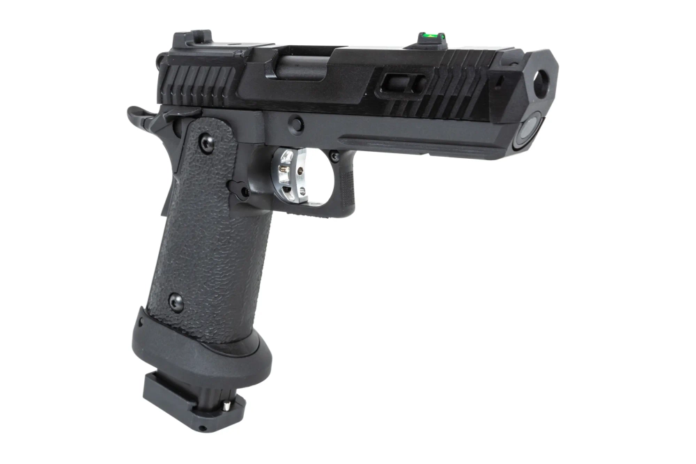 Pistola airsoft SRC Dark Viper DUAL POWER con funda de transporte y cargador de CO2 Negro 