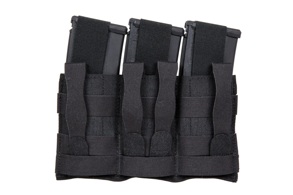 Cargador triple con solapa Wosport Negro