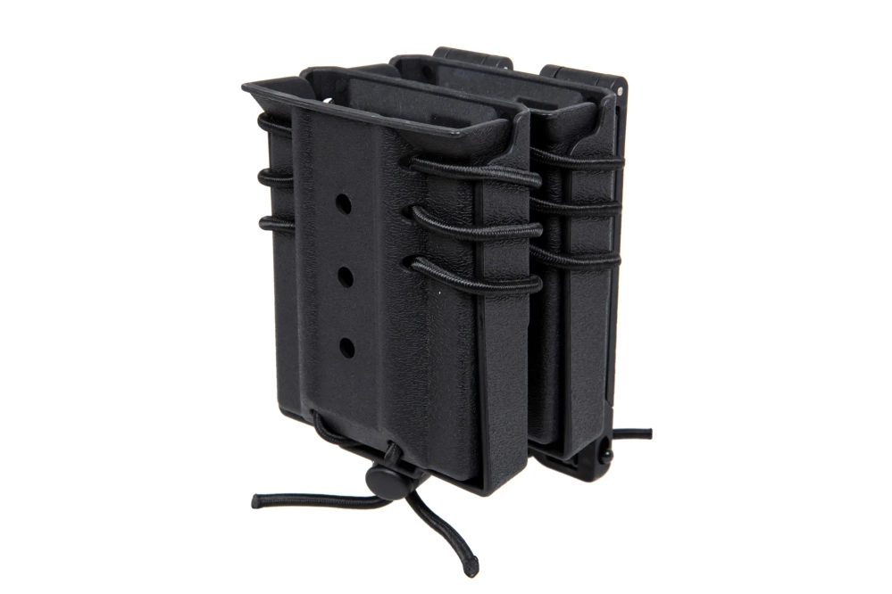 Support pour 2 chargeurs M4/M16 Wosport Urban Assault Quick Pull Noir