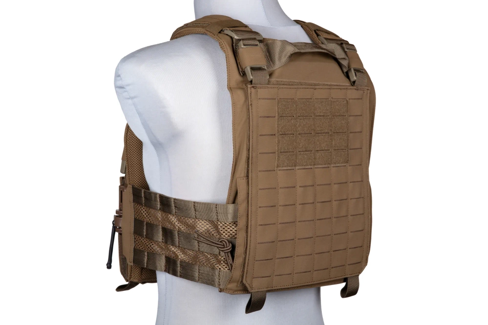 Chaleco táctico plate carrier de asalto LAVC - Marrón coyote