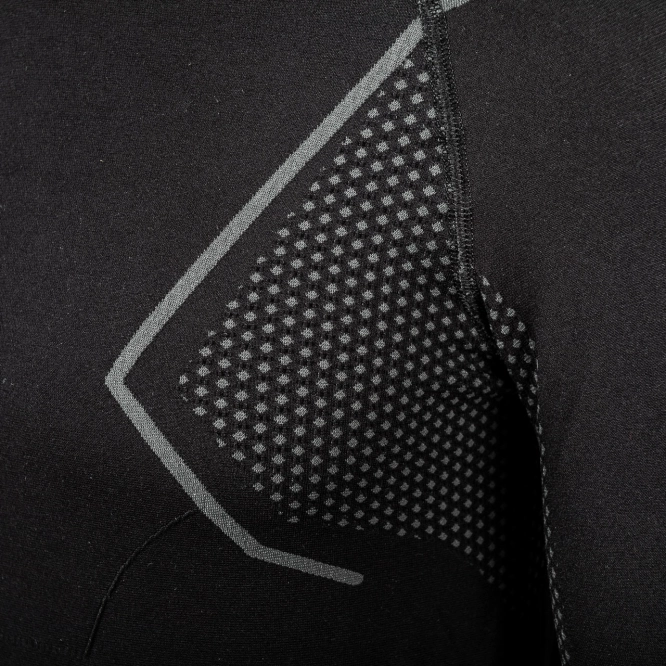 Sweat-shirt thermique Alpinus Active Base Layer pour hommes Noir et gris