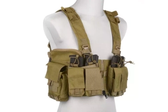Split Front Chest Rig Gen V Tactical Vest - Khaki