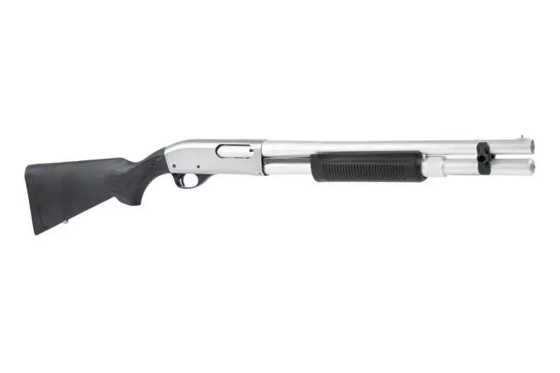 M870 Police Extended Version Shotgun Replica - Silver
