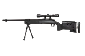 Fusil airsoft fusil de sniper MB17D - avec lunette et bipode