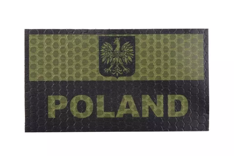 Nášivka IR - Vlajka Polsko A1 s nápisem - OD