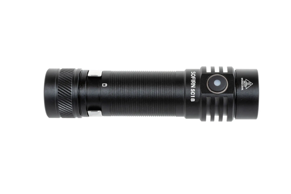 Torche Sofirn SC18 avec batterie rechargeable Noir