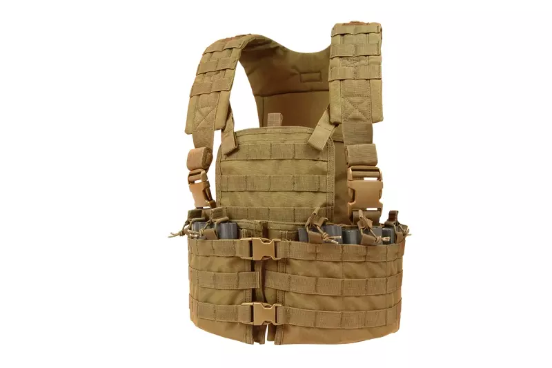 Chaleco táctico tipo Chest rig - marrón coyote
