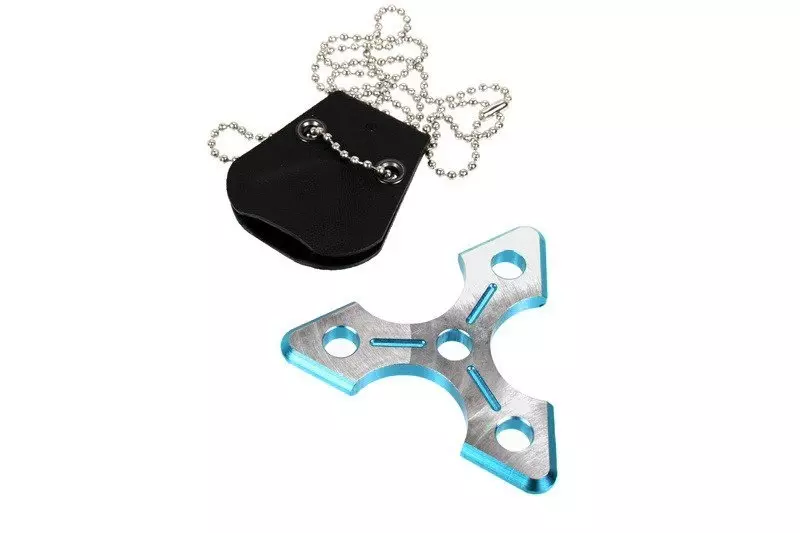 Shuriken necklace - blue