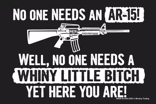 NEEDS AN AR -Sticker