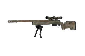 Replika karabinu wyborowego SA-S03 CORE™ z lunetą i dwójnogiem - USMC Scout Sniper