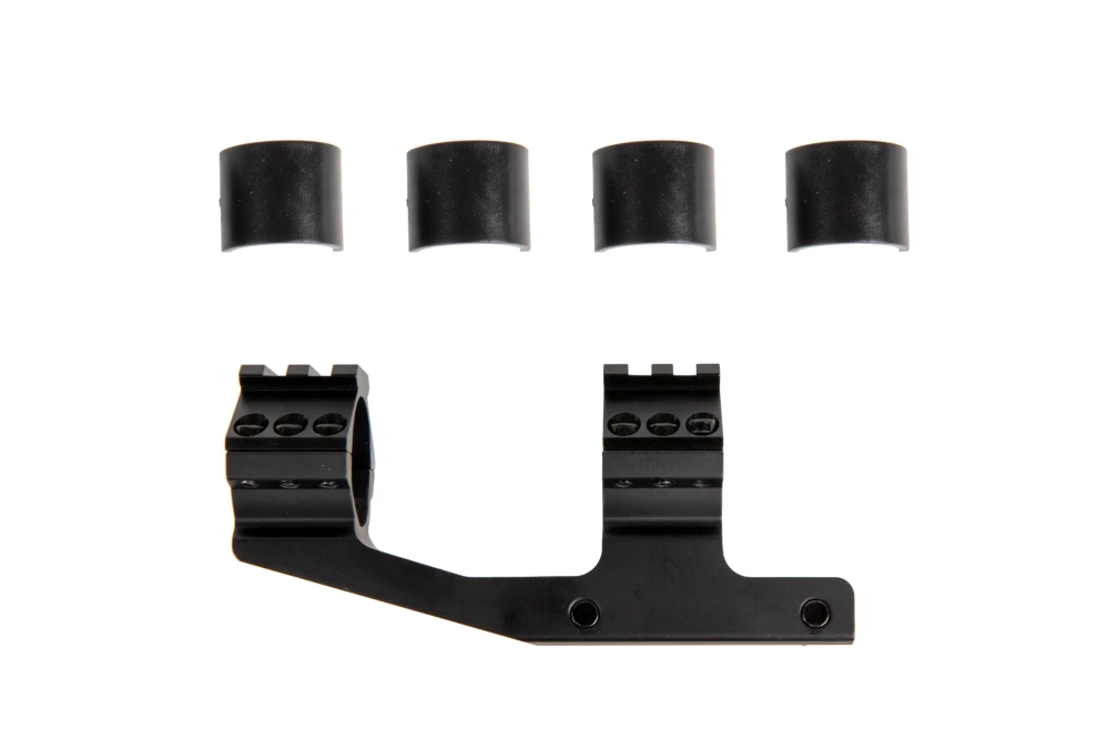One-piece angled scope mount + upper RIS - Black