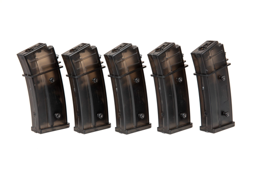 Jeu de 5 magazynn hi-cap pour balles de 300 pour répliques G36