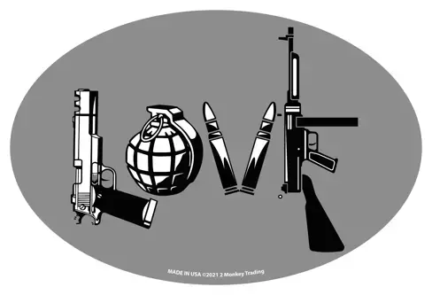 Owalny magnes - GUN LOVE