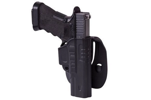 Funda Fast Draw con aleta de cinturón para pistolas Glock 17 - negro