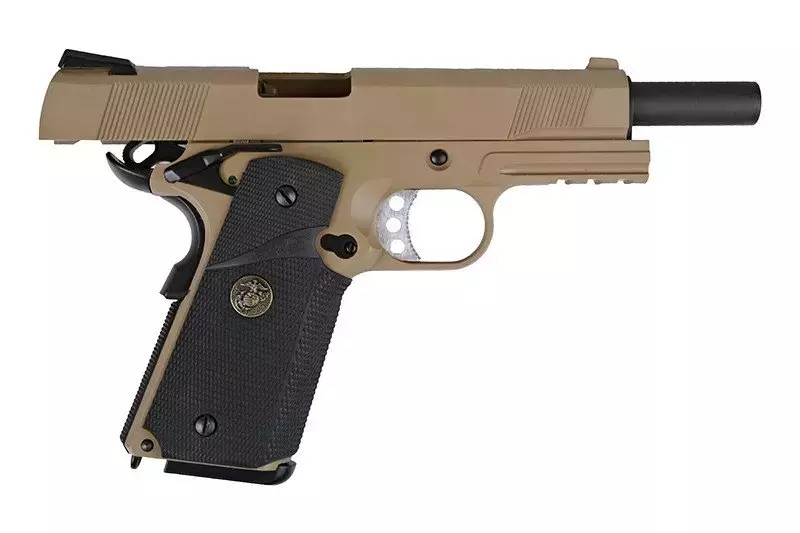 Pistola de airsoft MEU (versión ferroviaria) - bronceado