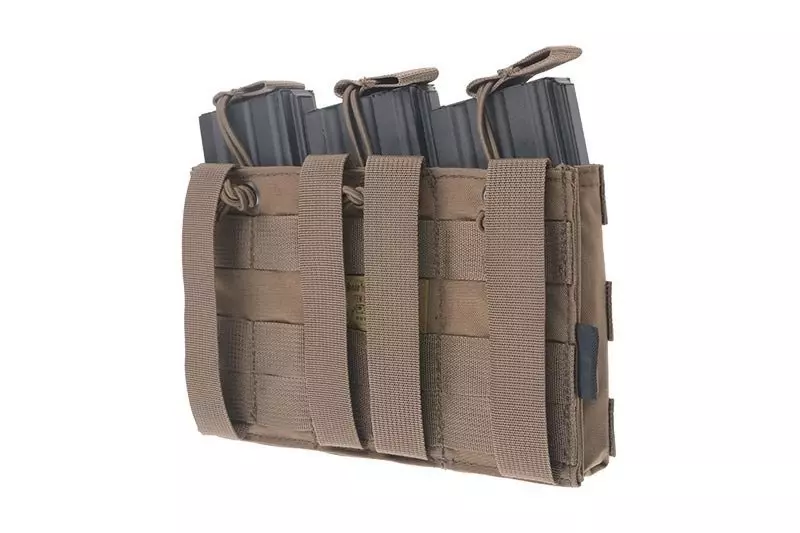 Potrójna ładownica Open Top na magazynki M4/M16 - coyote brown