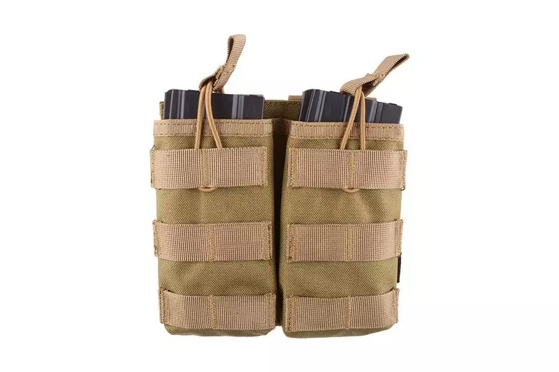 Pochette double Open I pour chargeurs AK/M4/G36 - tan