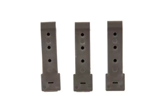 Jeu de 3 boucles en polymère 3" - gris métallisé