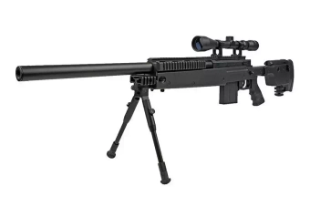 MB4406D sniper rifle replica with scope and bipod