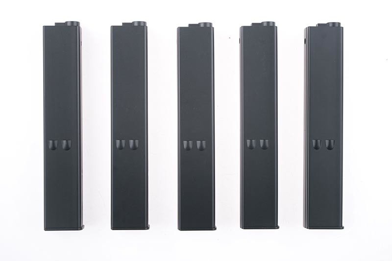 Set of Five 9mm Magazines for AR-15 Replicas - Black