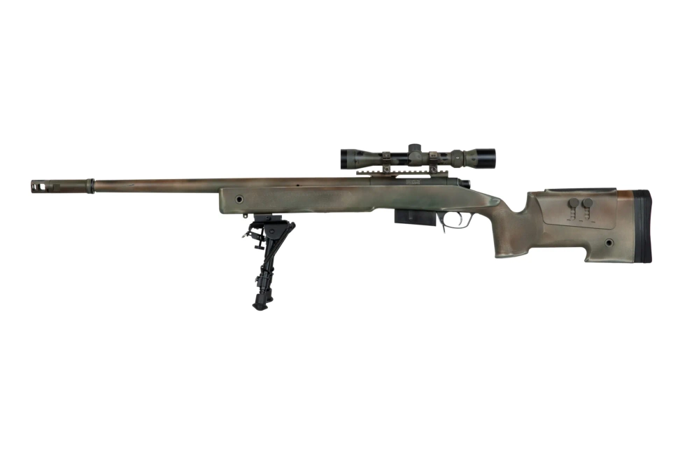 Replika karabinu wyborowego SA-S03 CORE™ z lunetą i dwójnogiem - USMC Scout Sniper