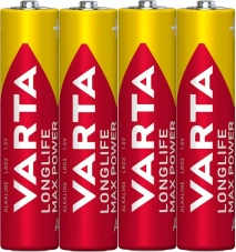 Set van 4 stuks LR03 (AAA) Varta Longlife Max Power 1,5V AAA B4 batterijen