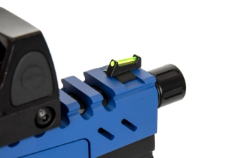 Réplique de pistolet Hi-capa 5.1 Split Slide – bleu/noir (avec viseur BDS) 