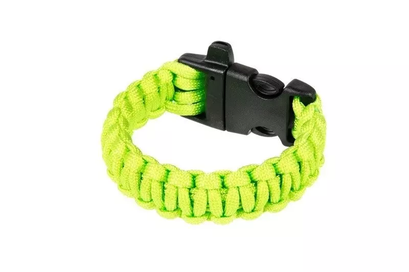 Pulsera de supervivencia (fastex) - verde lima