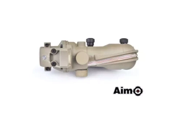 Replika lunety ACOG 4X32C (z podświetleniem światłowodowym i celownikiem RMR) - tan
