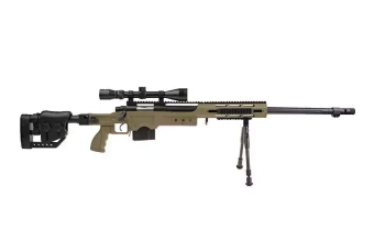 MB4411D sniper rifle replica with scope and bipod - olive