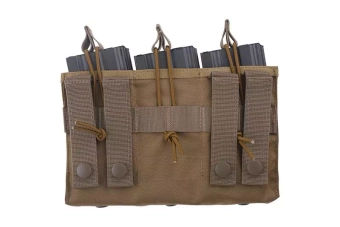 Open Top 3+3 Pouch - Tan