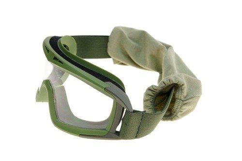 Lunettes de protection à profil bas + jeu de lentilles - vert olive