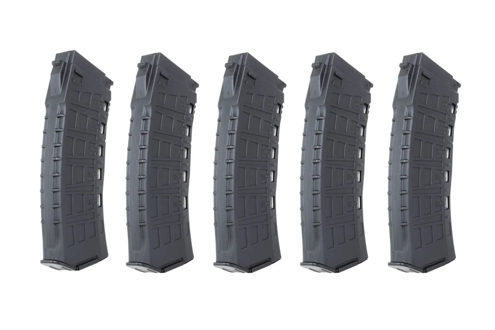 Juego de 5 cargadores Hi-Cap 550 bolas Arcturus EMM AK12 Wheel Negro