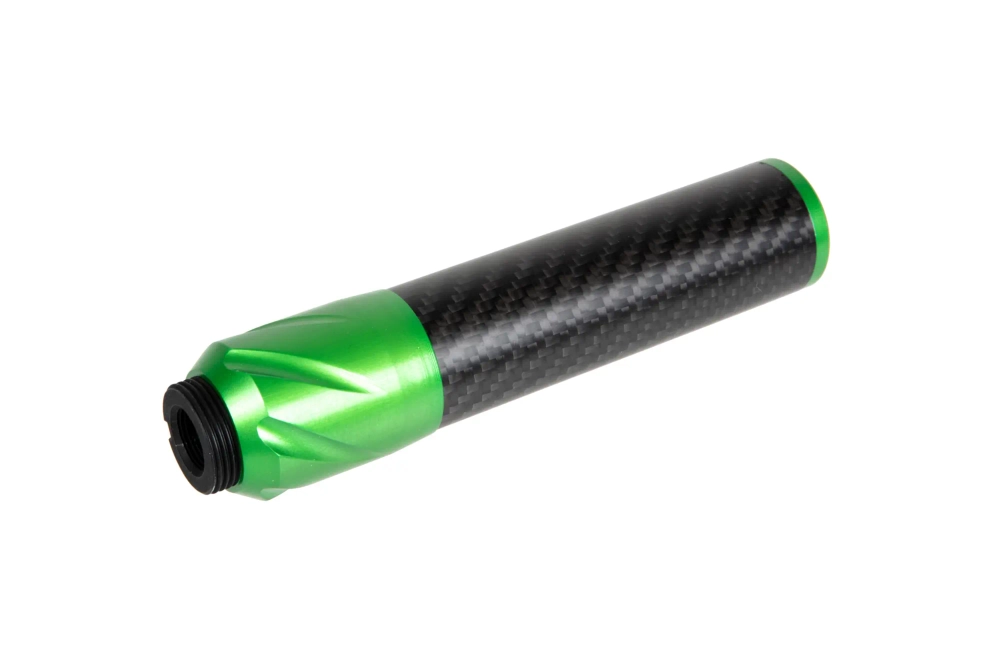Silenciador de carbono DSL2 36x150mm - Verde