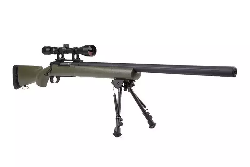 SW-04J Army Sniper Rifle Replica with scope and bipod (Upgraded) - olive
