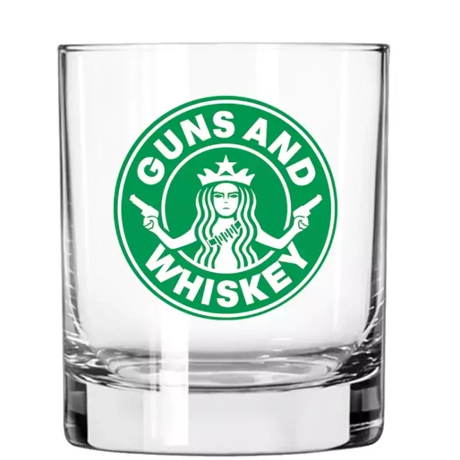 Sklenice na whisky - GUNS AND WHISKEY
