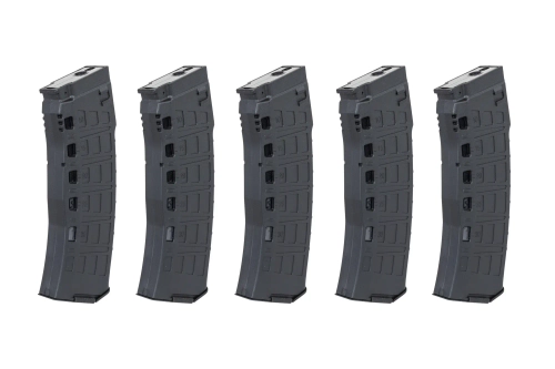 Mid-cap magazijn 130/30 patronen Arcturus EMM AK12 Variable-Cap voor AK-replica's Zwart (5 st.)